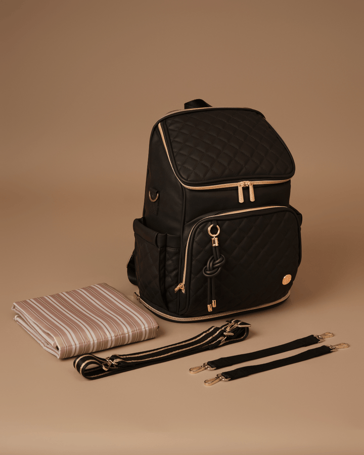 Baby Jalebi Diaper Bags The Super Trooper Luxe Diaper Bag - Black