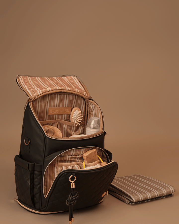 Baby Jalebi Diaper Bags The Super Trooper Luxe Diaper Bag - Black