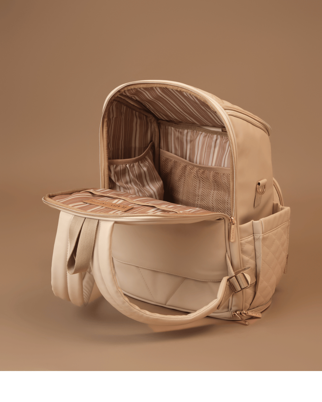 Baby Jalebi Diaper Bags The Super Trooper Luxe Diaper Bag - Ecru