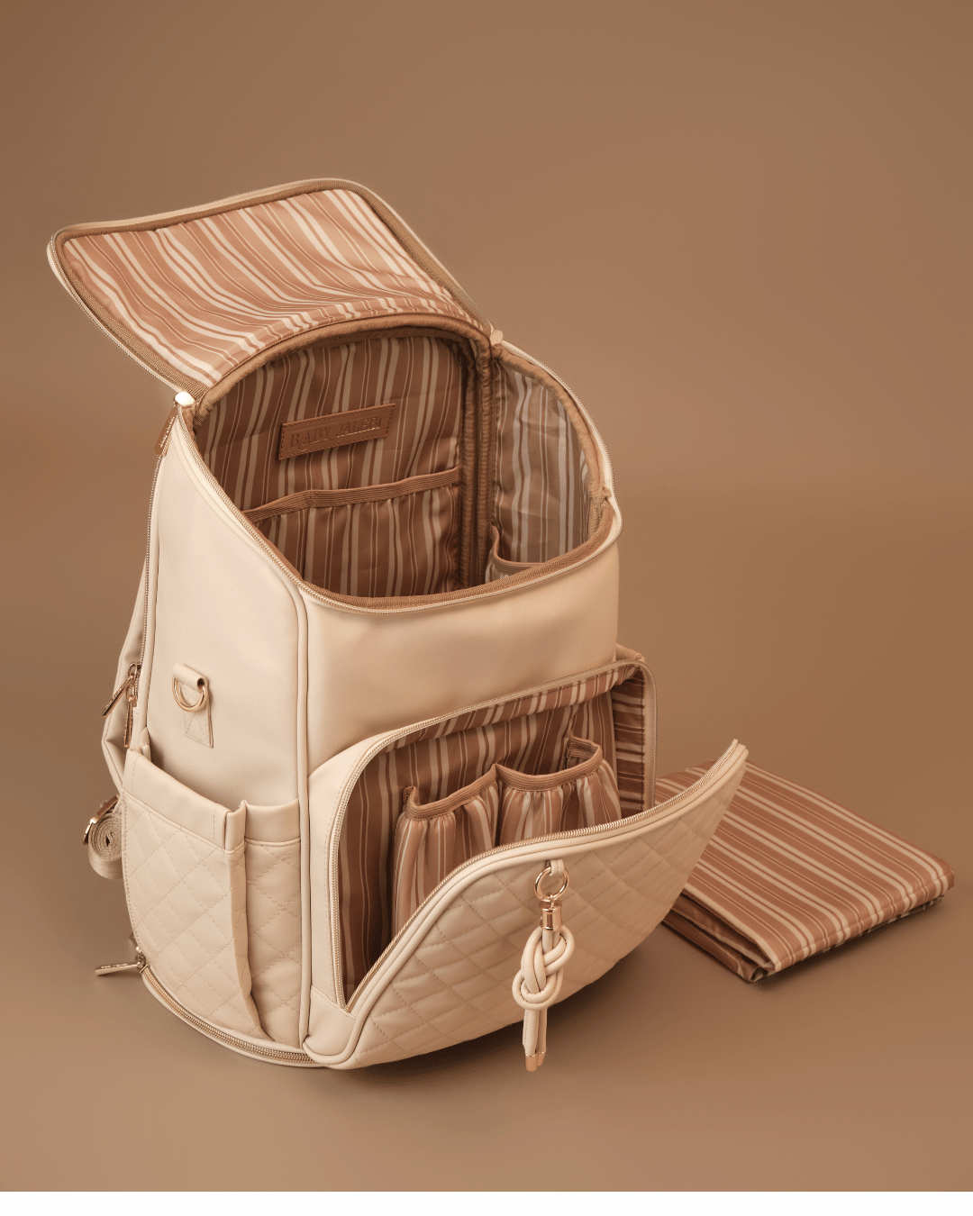 Baby Jalebi Diaper Bags The Super Trooper Luxe Diaper Bag - Ecru