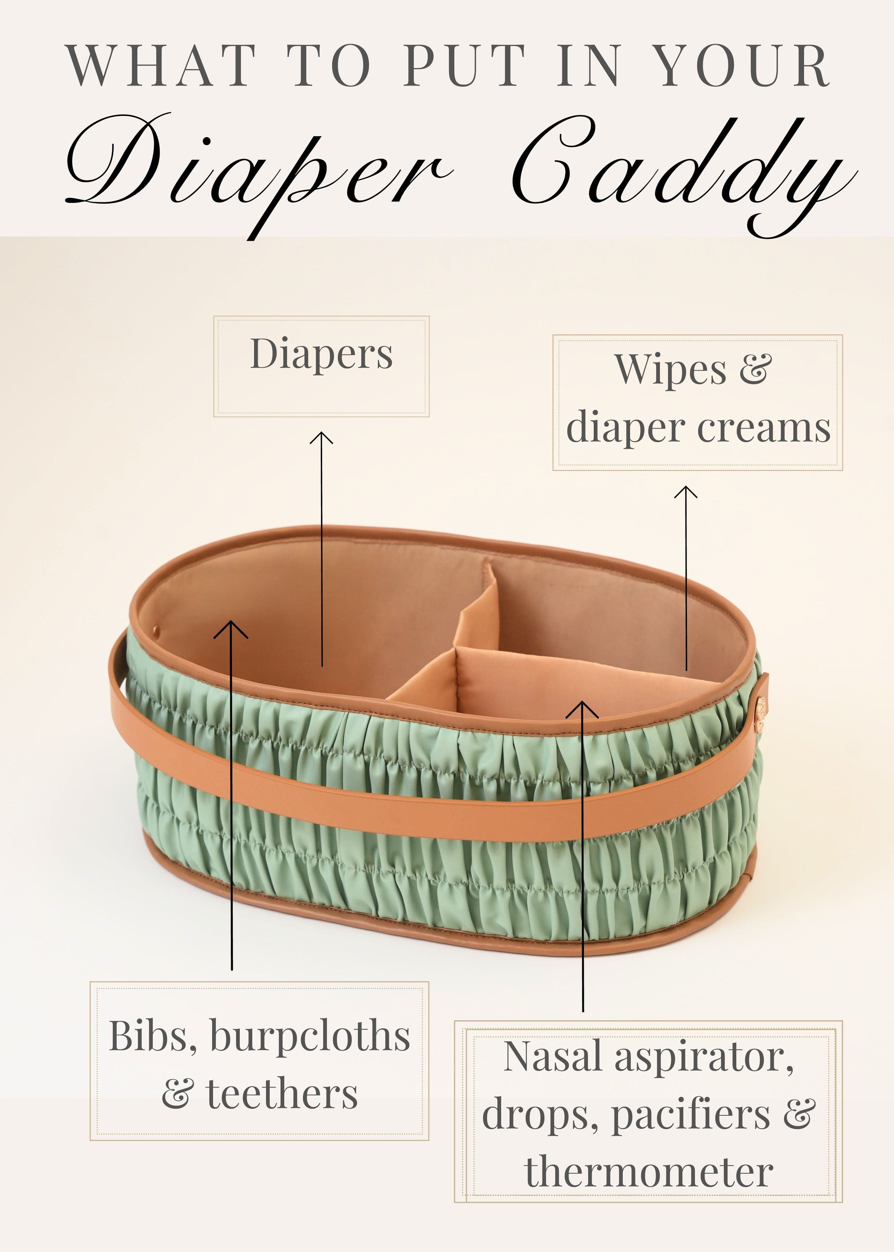 Baby Jalebi Diaper Caddy The Dune Diaper Caddy - Mint