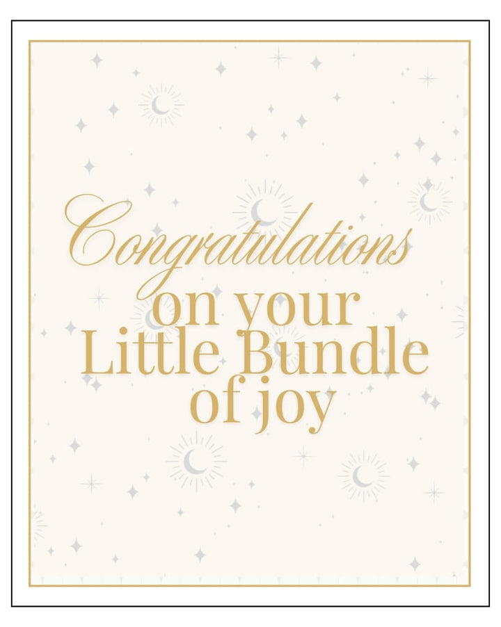 Baby Jalebi Gift Cards Congratulations on your little bundle of joy