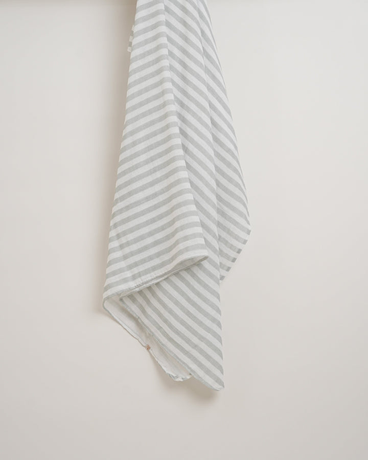 Baby Jalebi Grey stripes Organic Muslin Swaddle