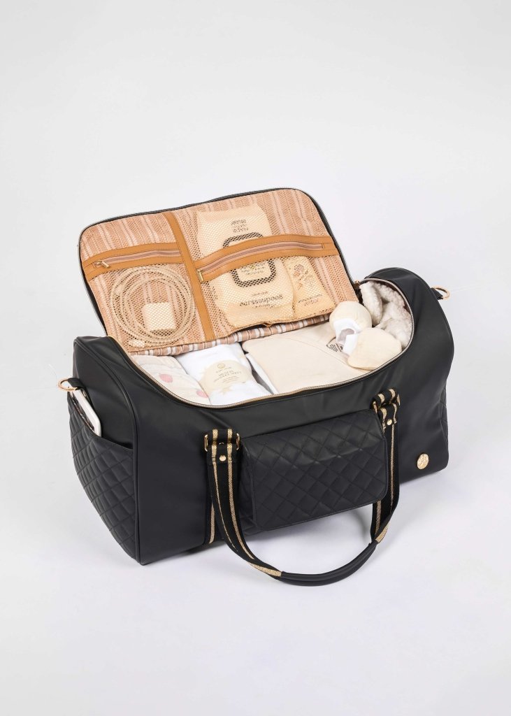 The Mamma Mia Duffle - Black - Baby Jalebi