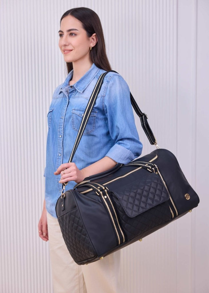 The Mamma Mia Duffle - Black - Baby Jalebi