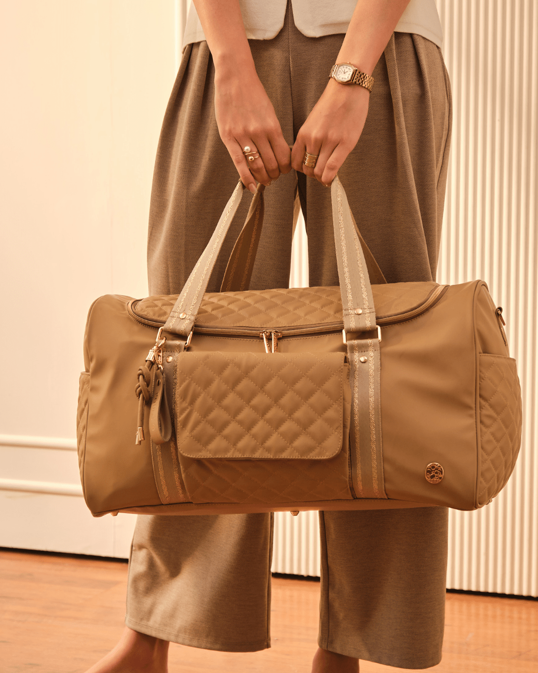 Baby Jalebi Hospital Duffel Bag The Mamma Mia Duffle - Caramel