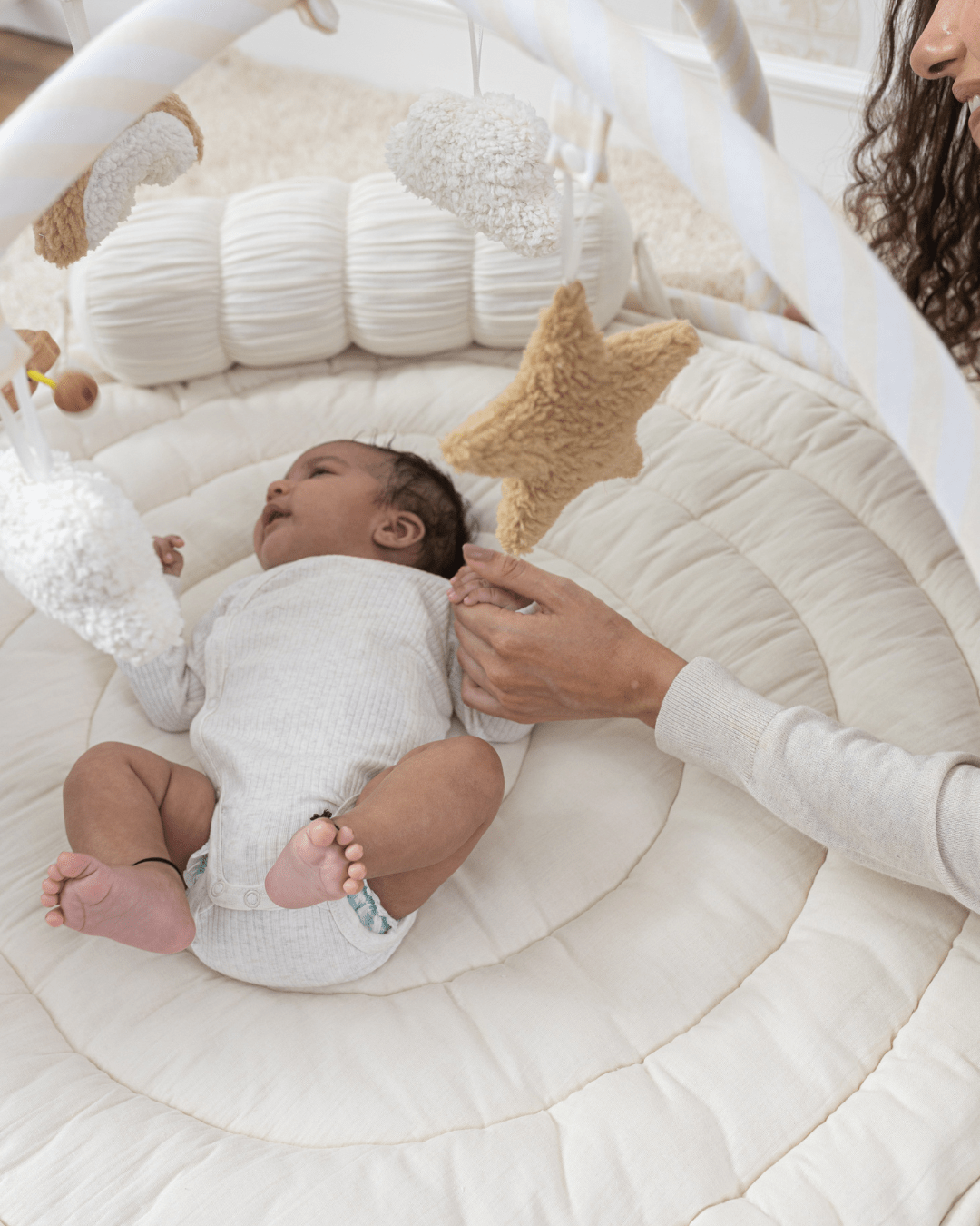 Baby Jalebi Island Play Mat & Cloud Set – ECRU