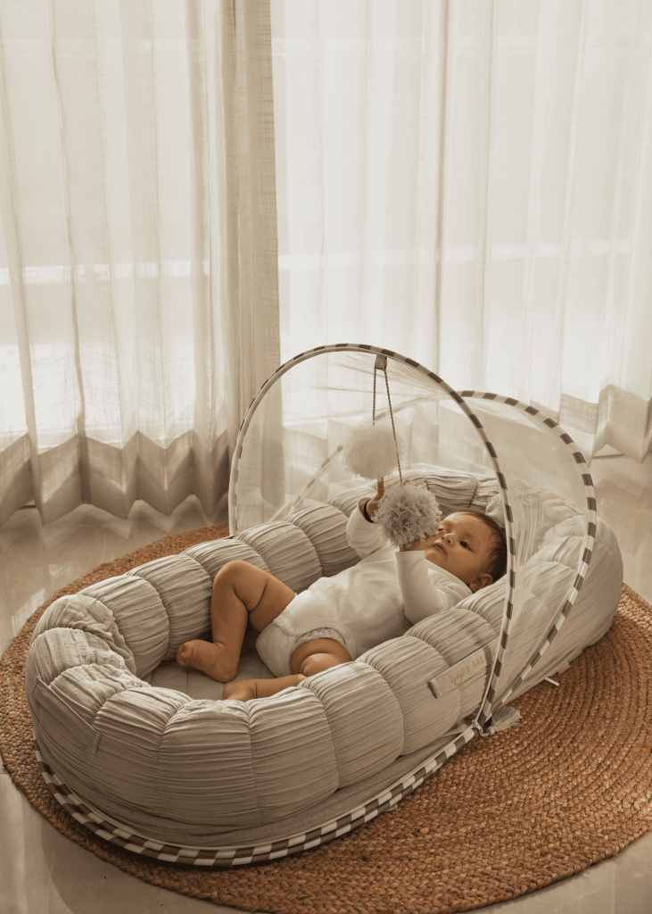 Baby Jalebi Island Play Mat & Cloud Set – Grey