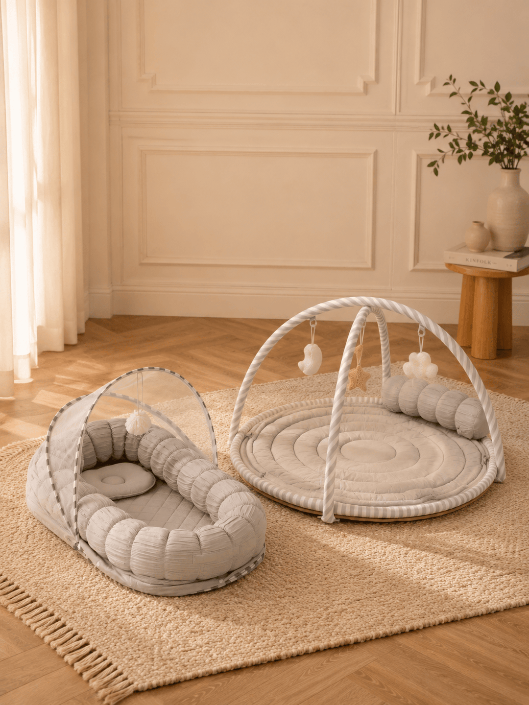 Baby Jalebi Island Play Mat & Cloud Set – Grey