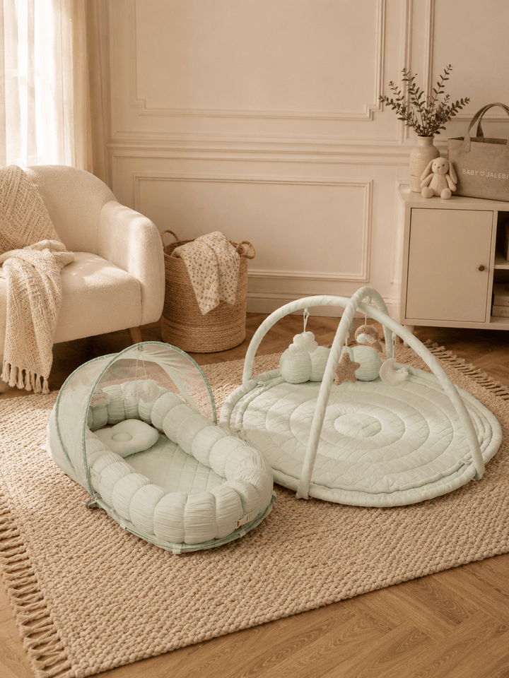 Baby Jalebi Island Play Mat & Cloud Set –Mint