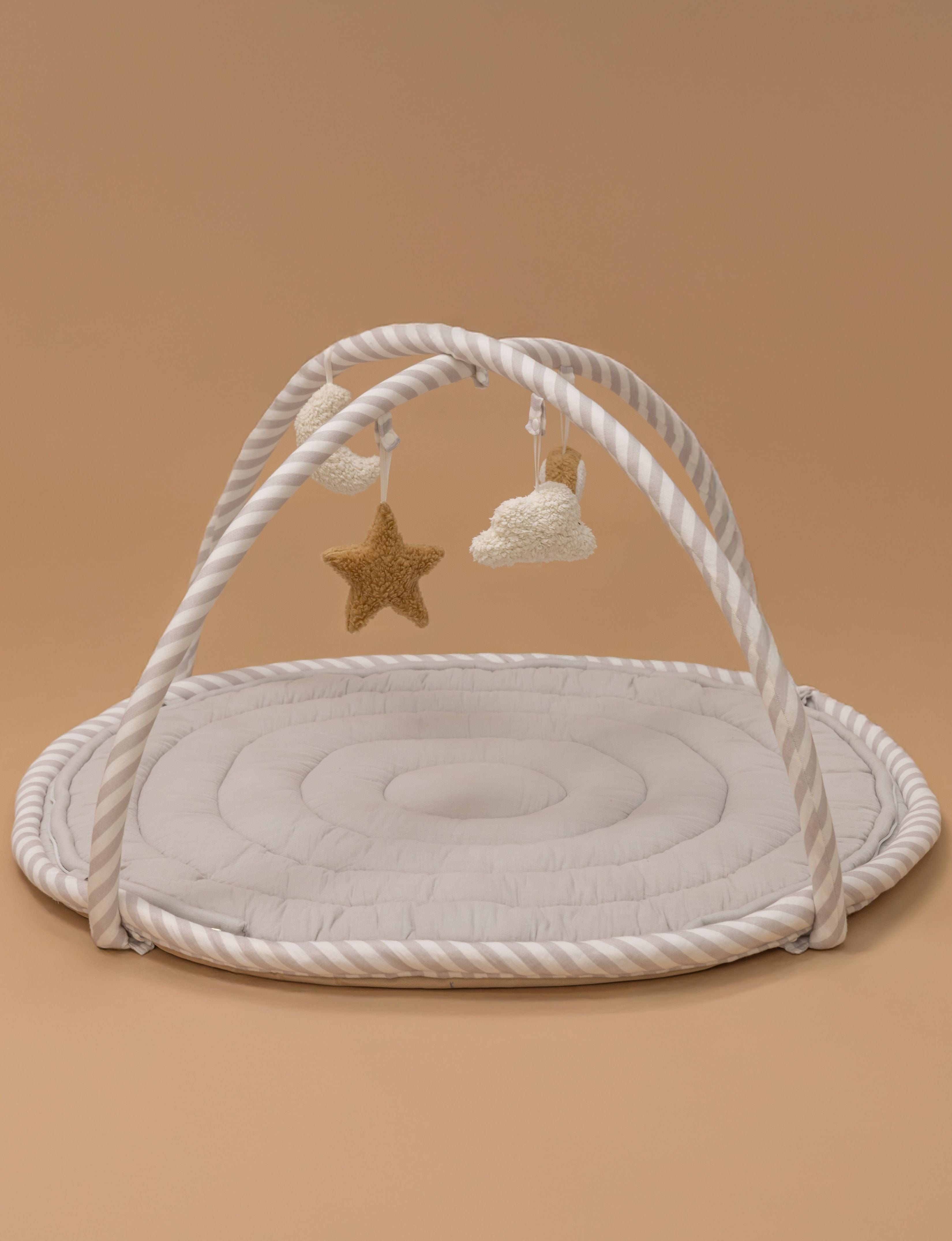 Baby Jalebi Island Play Mat with Bumper Set – GREY - The Complete Dream Team