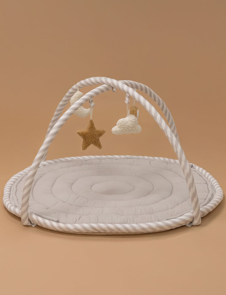 Baby Jalebi Island Play Mat with Bumper Set – GREY - The Complete Dream Team