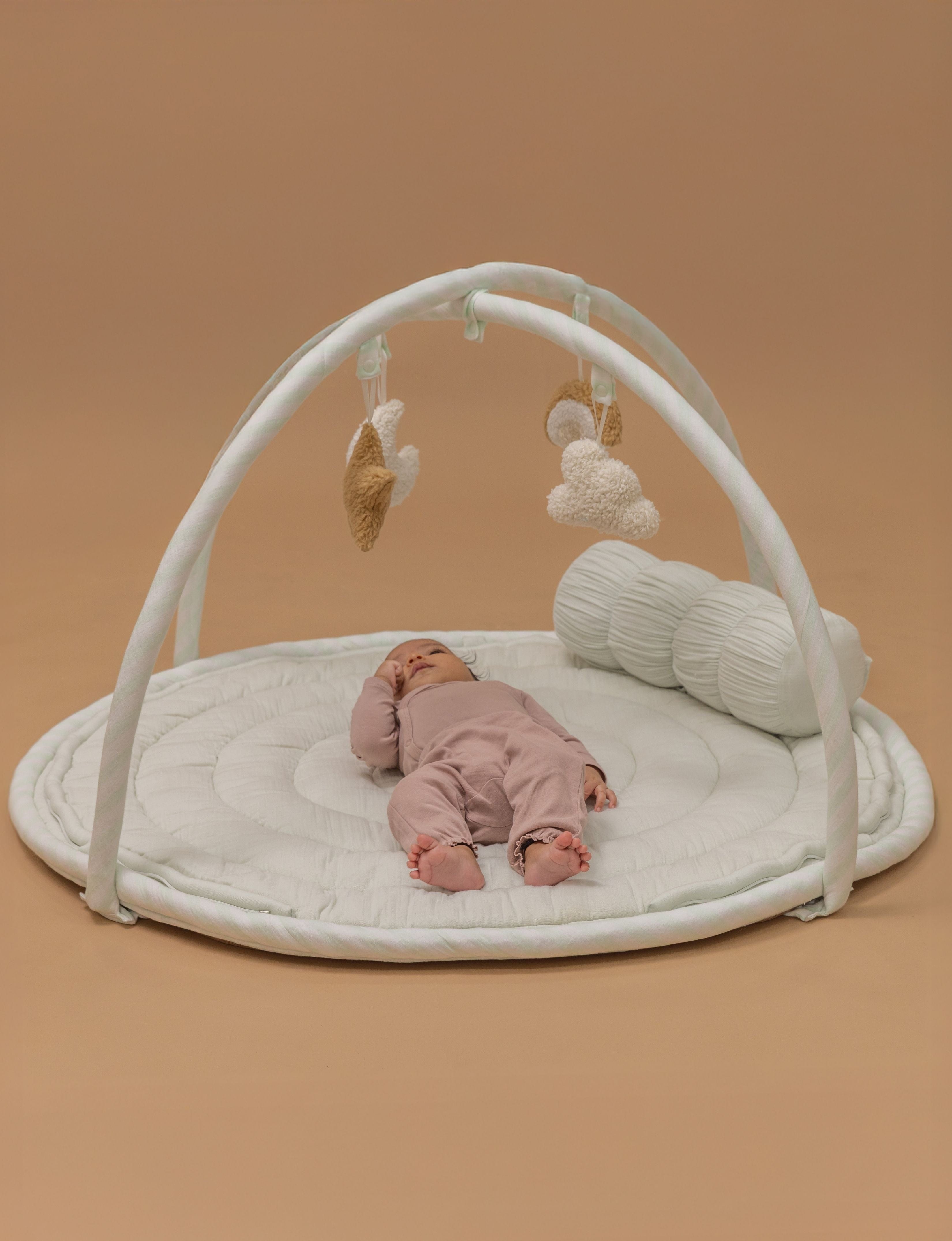 Baby Jalebi Island Play Mat with Bumper Set – MINT - The Complete Dream Team