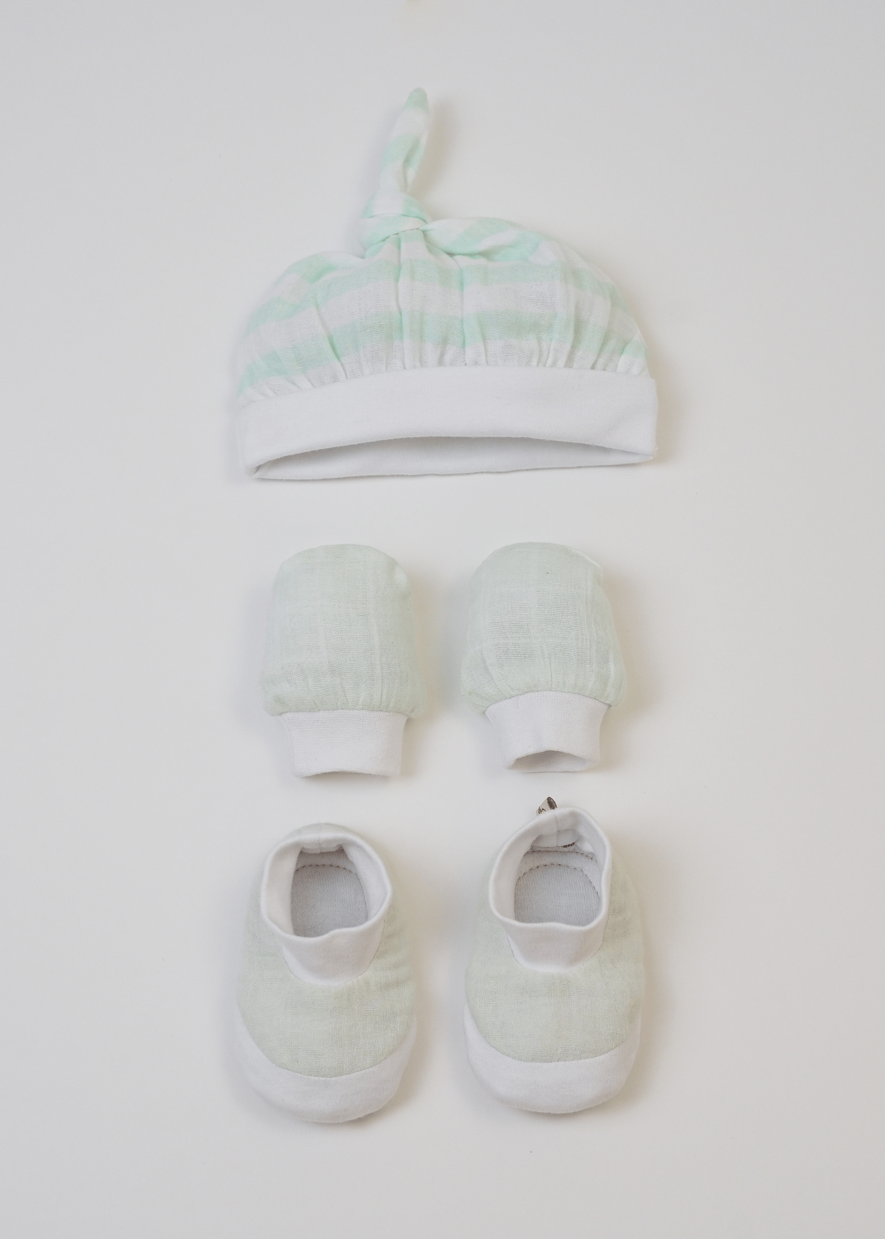 Baby Jalebi Newborn Essentials Gift Box Mint Stripes Welcome Baby Box
