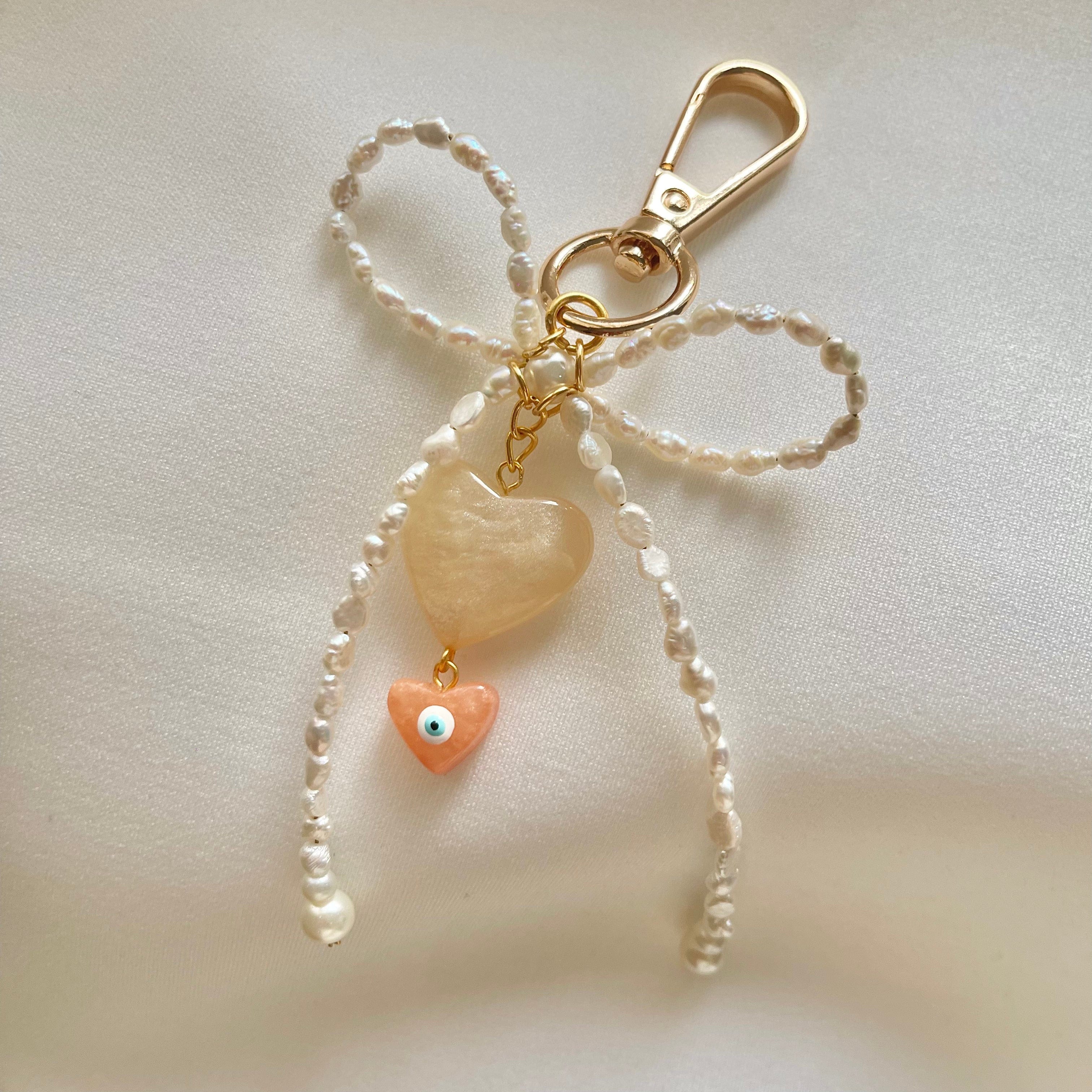 Baby Jalebi PEARL Bow Bag Charm