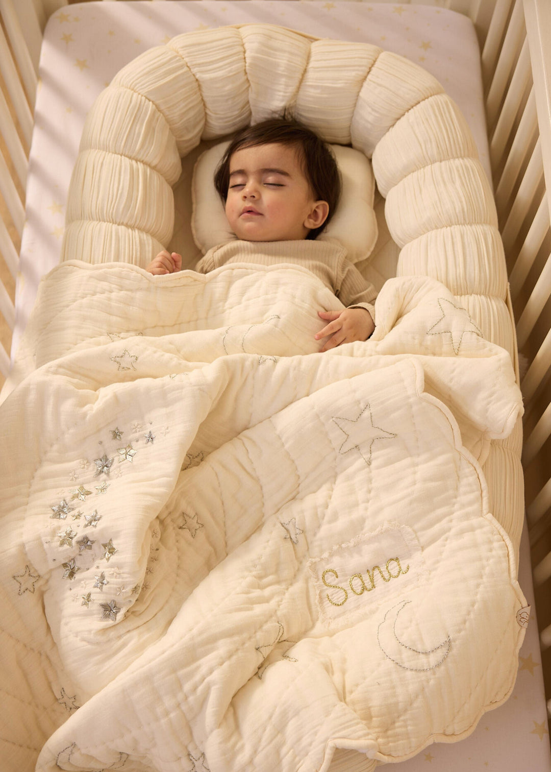 Baby Jalebi Sleep Cloud Blanket Combo The Cloud - Ecru Sleep Nest  + Luna Blanket