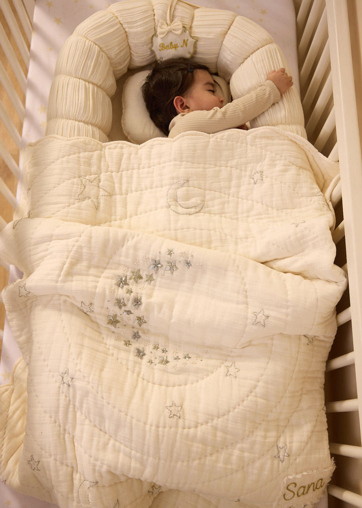 Baby Jalebi Sleep Cloud Blanket Combo The Cloud - Ecru Sleep Nest  + Luna Blanket