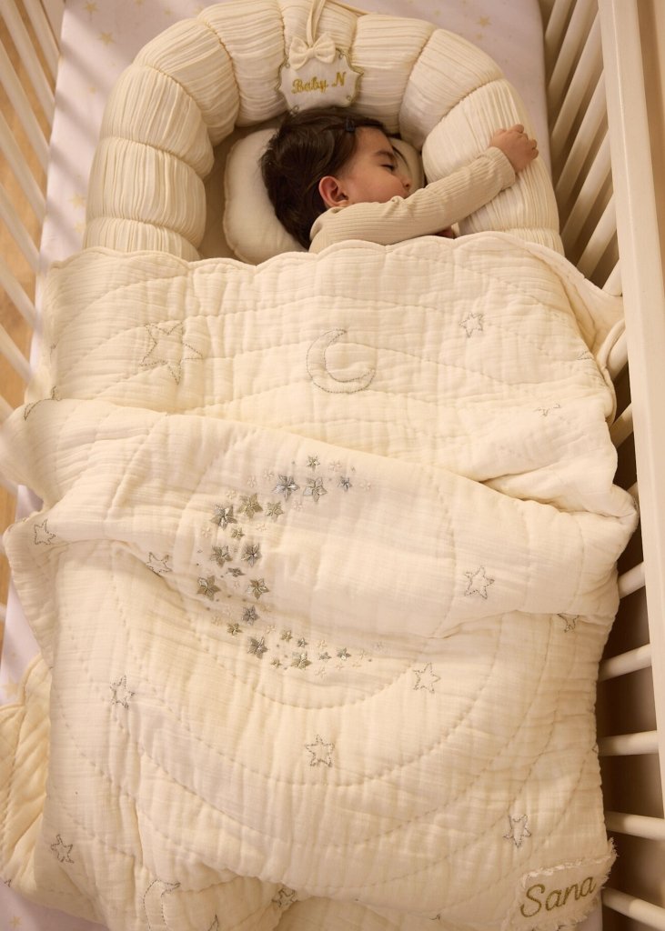 A Sleep Year Old Blanket At Night Ecru Cloud Luna Blanket