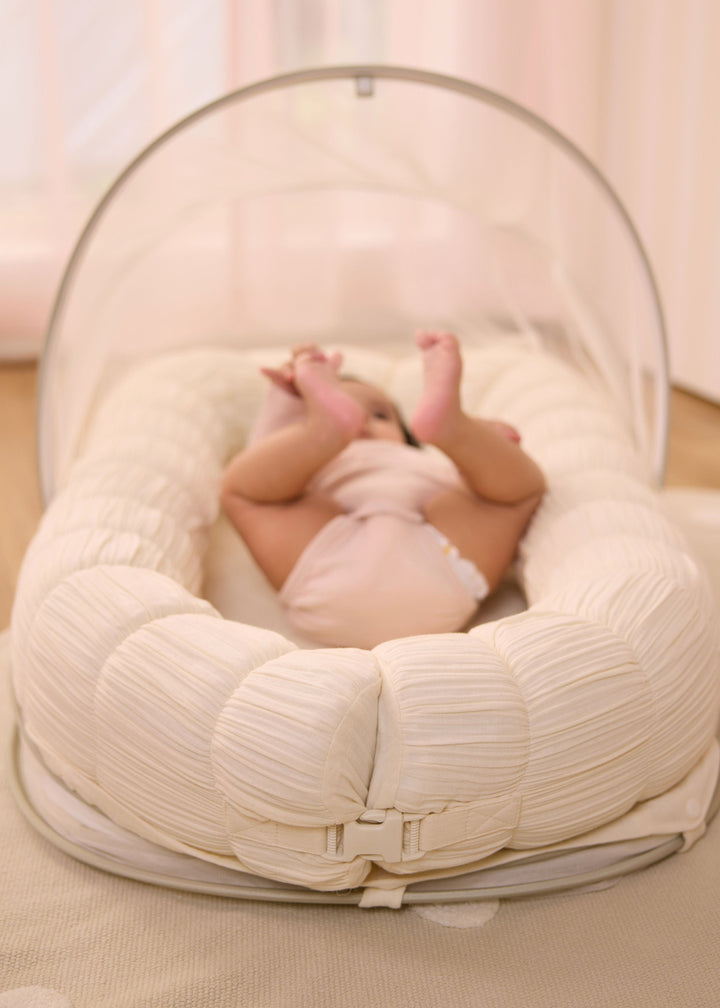 Baby Jalebi Sleep Cloud Blanket Combo The Cloud - Ecru Sleep Nest  + Luna Blanket