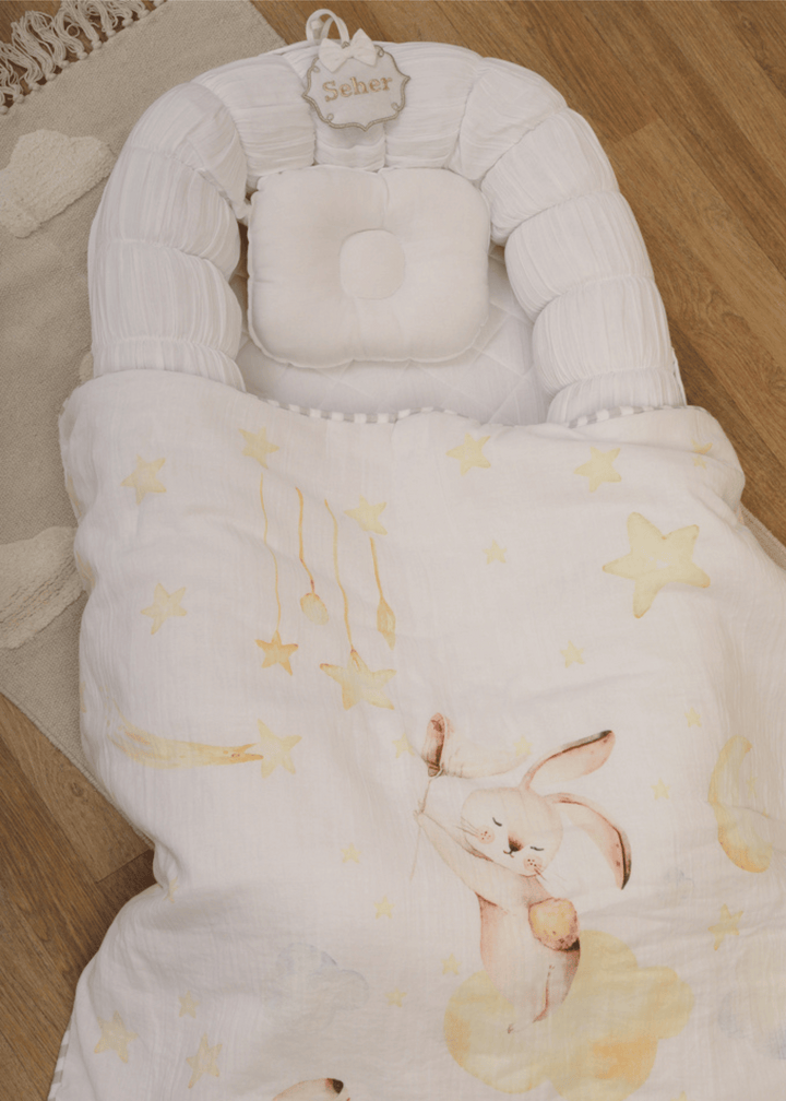 Baby Jalebi Sleep Cloud Blanket Combo The Cloud - White Sleep Nest + Up in the Clouds Blanket