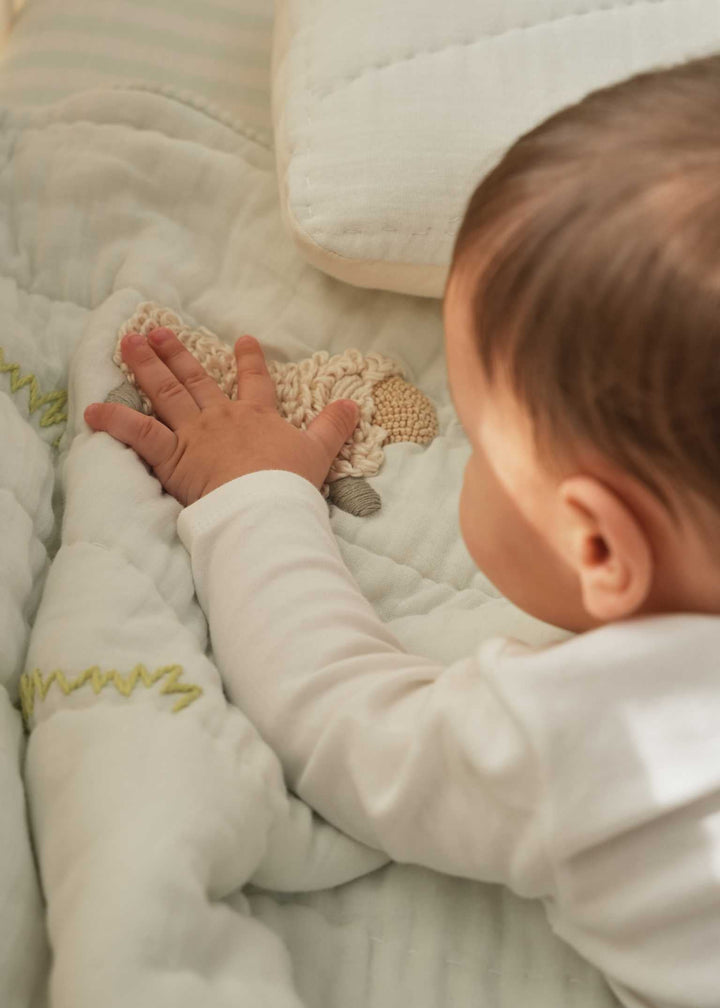 Baby Jalebi Sleep Cloud Nest The Cloud - Aqua Sleep Nest + Counting Sheep Blanket