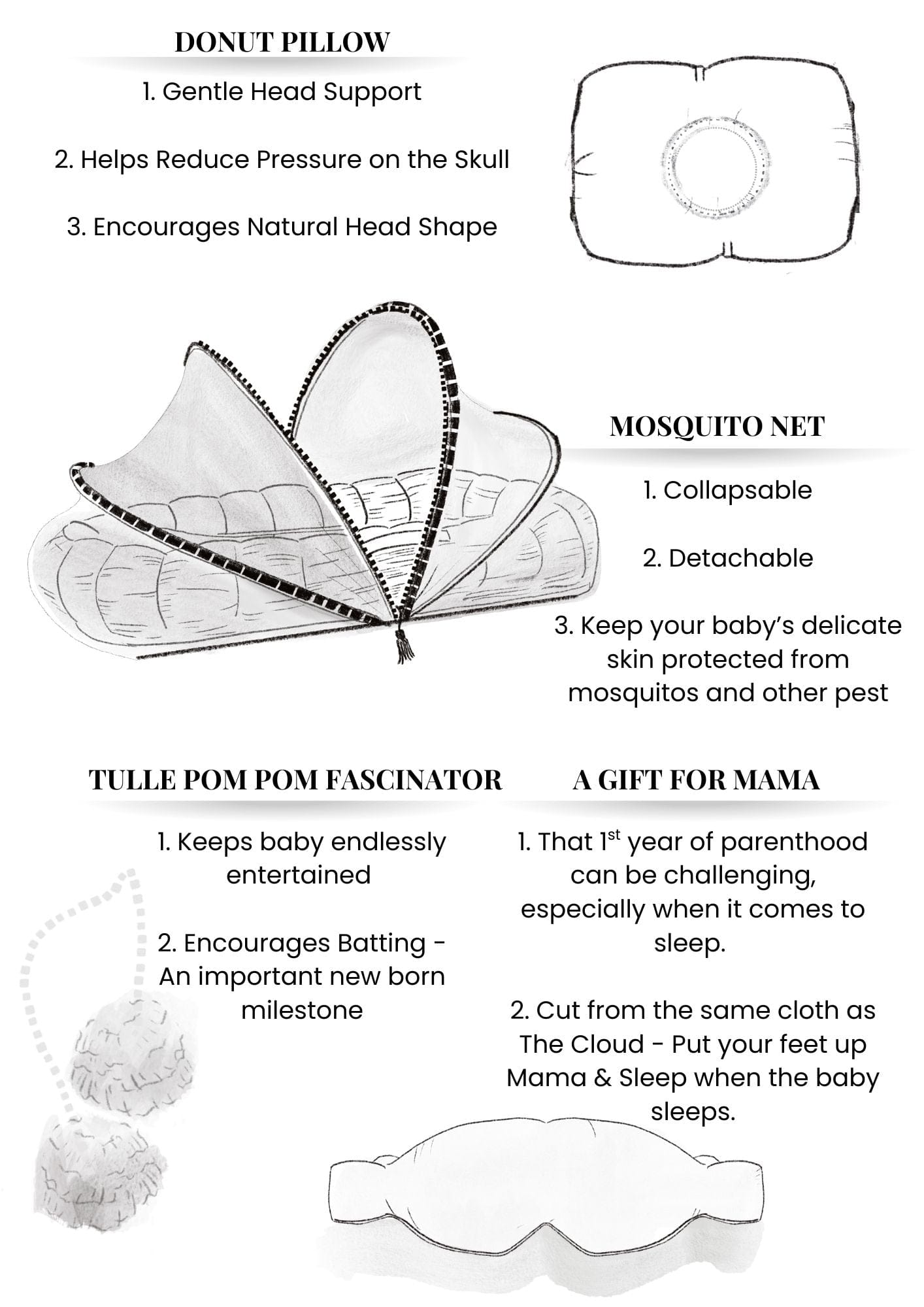 Baby Jalebi Sleep Cloud Nest The Cloud - Blue