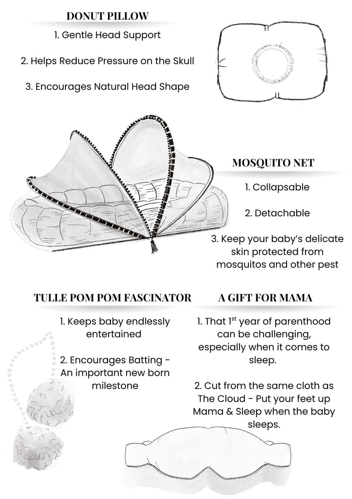 Baby Jalebi Sleep Cloud Nest The Cloud - Blue