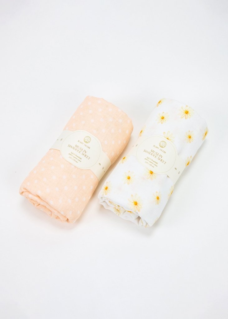 Arabesque Organic Muslin Swaddle Set of 2 - Baby Jalebi