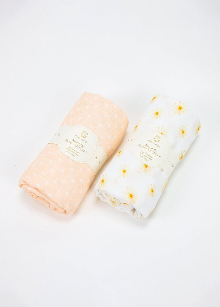 Arabesque Organic Muslin Swaddle Set of 2 - Baby Jalebi