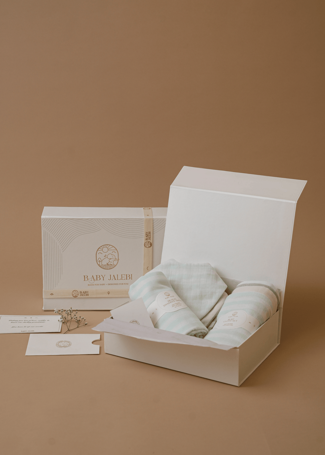 Baby Jalebi Swaddles Fresh Mint Essentials Gift Box