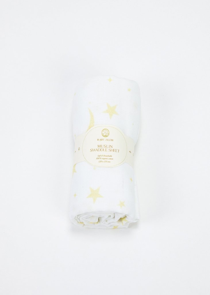 Luna Organic Muslin Swaddle - Baby Jalebi
