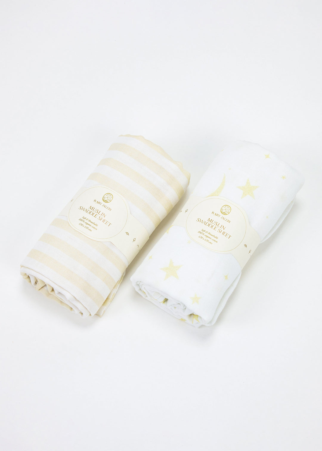 Baby Jalebi Swaddles Luna Organic Muslin Swaddle Set of 2