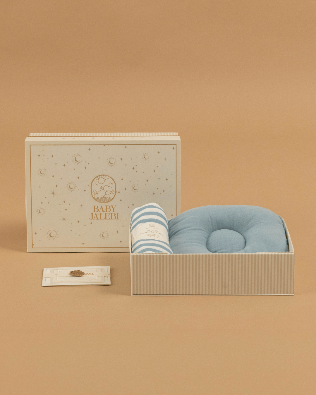 Baby Jalebi Swaddles Newborn Mini Gift Box - Blue