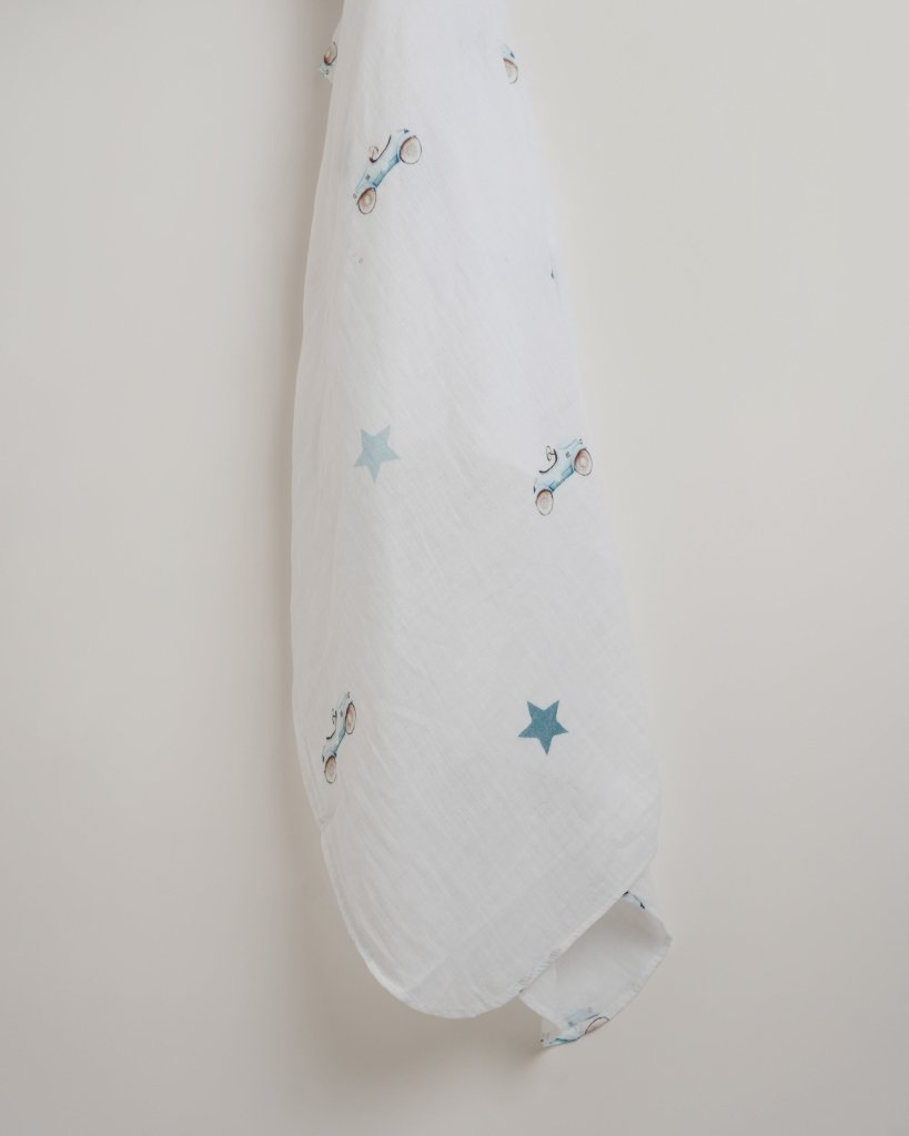 Roadster Organic Muslin Swaddle - Baby Jalebi