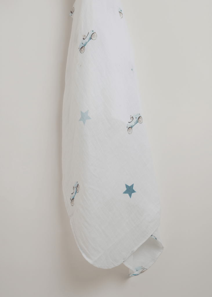 Roadster Organic Muslin Swaddle Set of 2 - Baby Jalebi