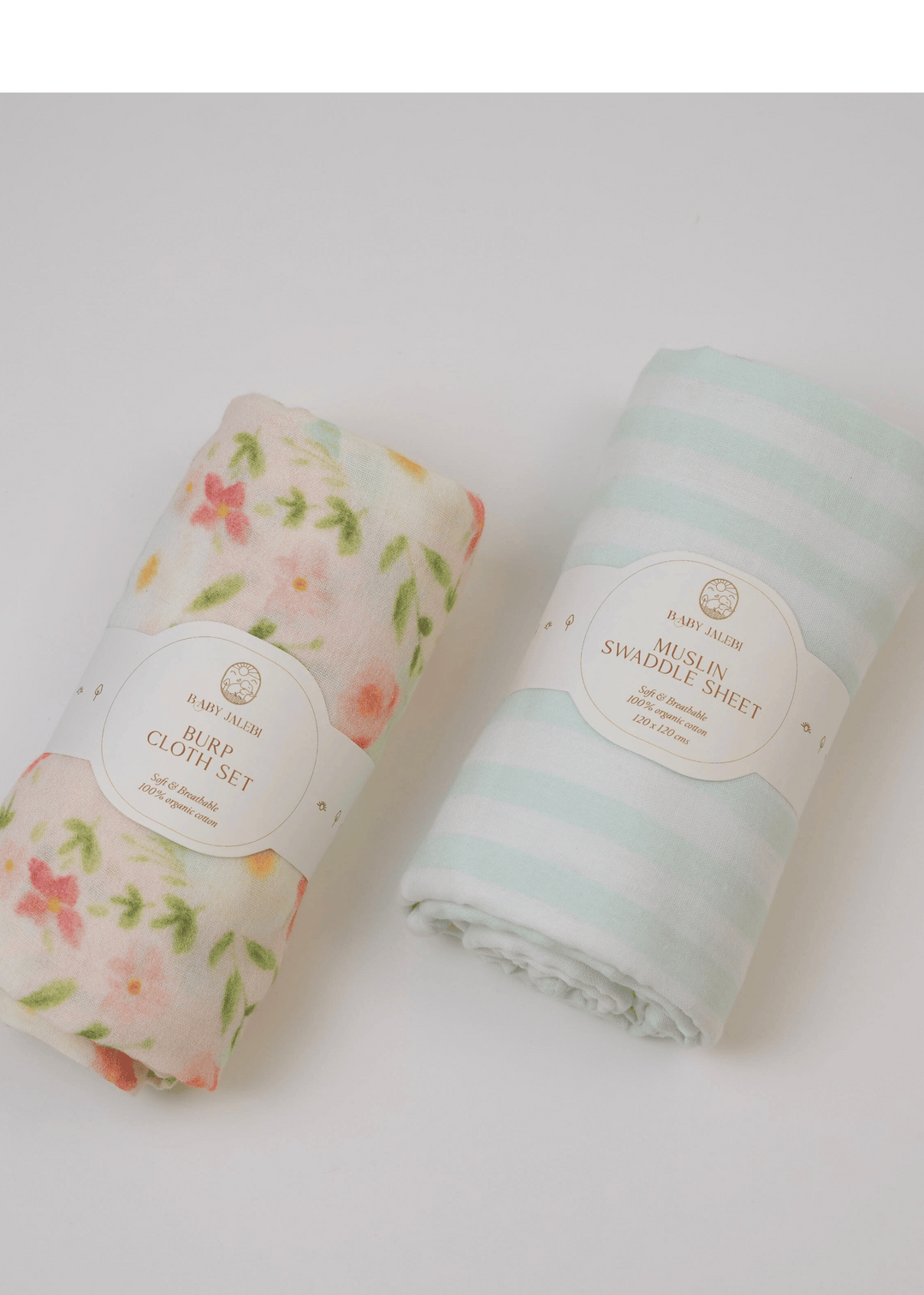 Baby Jalebi Swaddles Sayuri Organic Muslin Swaddle Set Set of 2