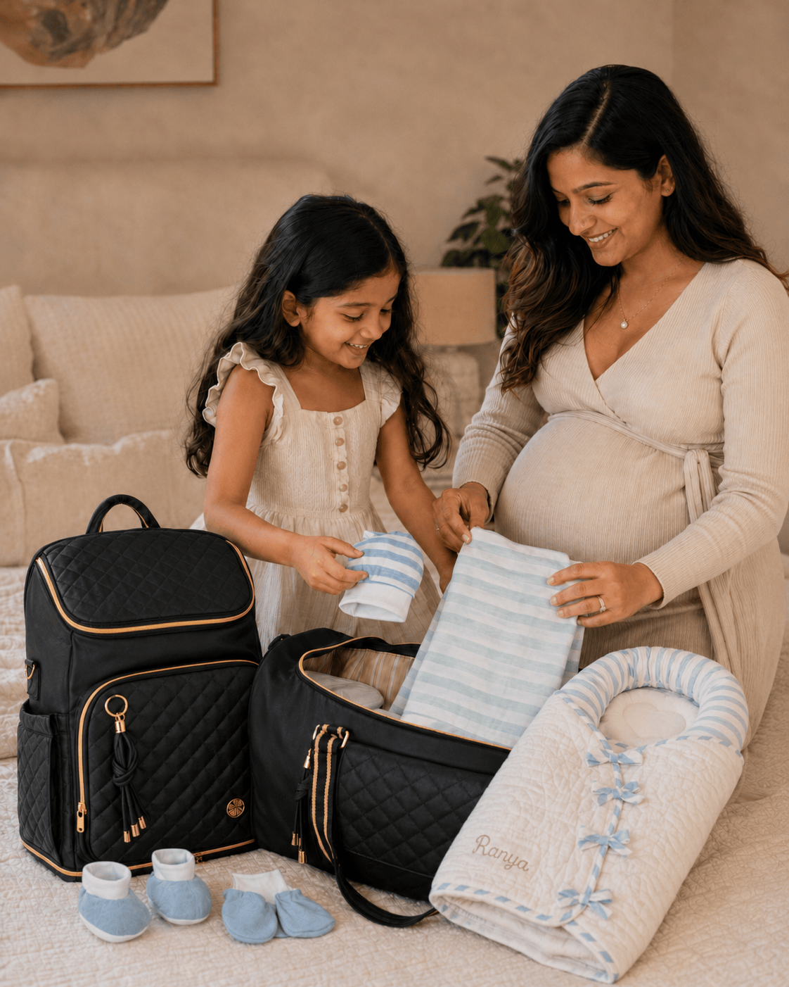 Baby Jalebi The Bring Baby Home Bundle - Blue + Black