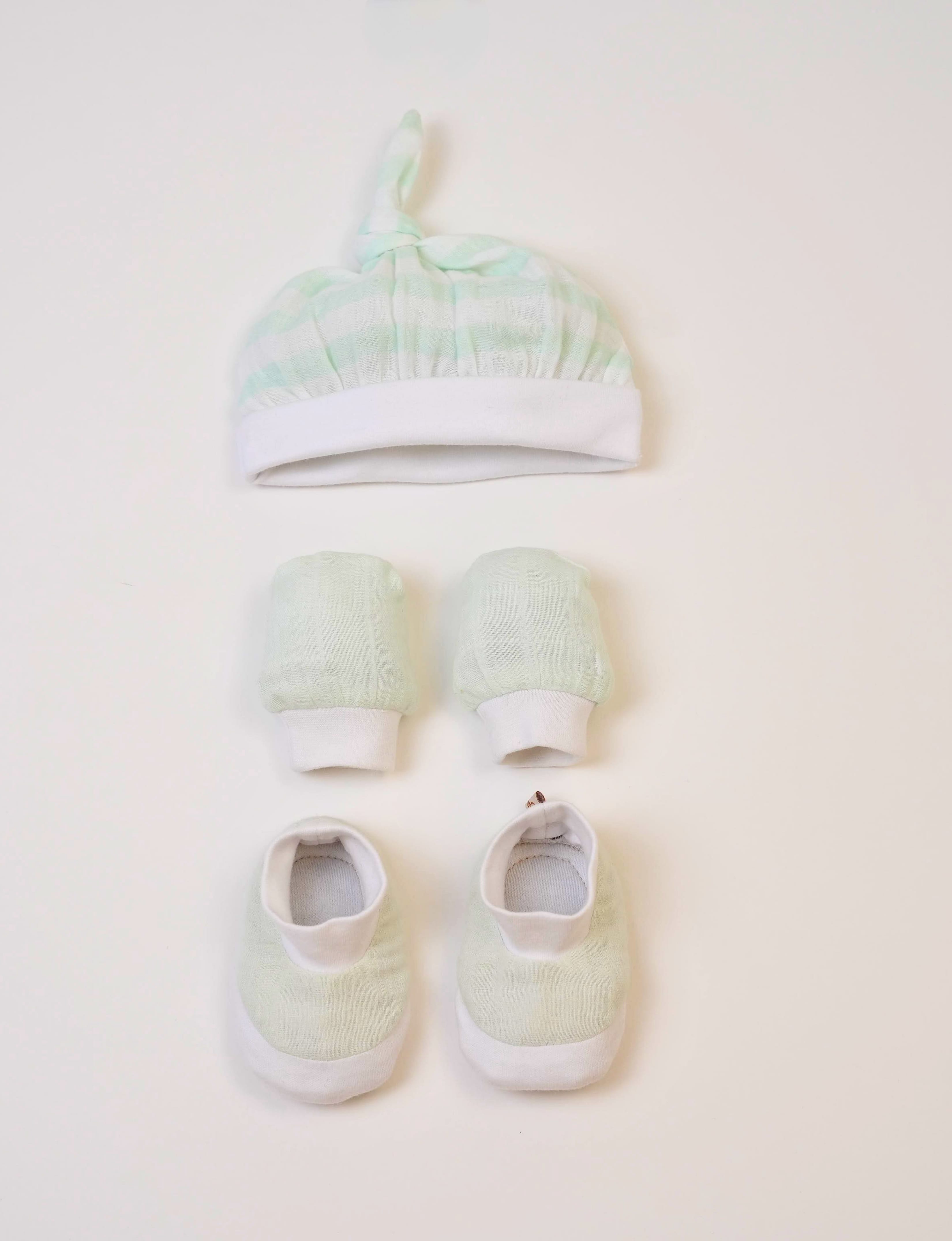 Baby Jalebi The Bring Baby Home Bundle - Mint & Ecru
