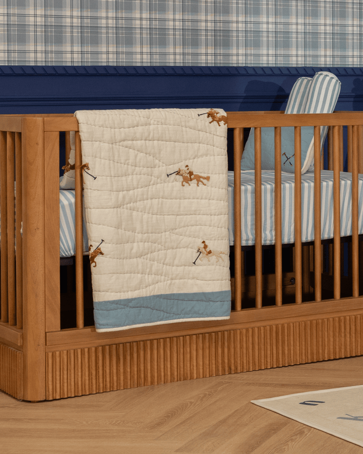 Baby Jalebi The Jaipur Polo Complete Cot Bedding Set with Bumper