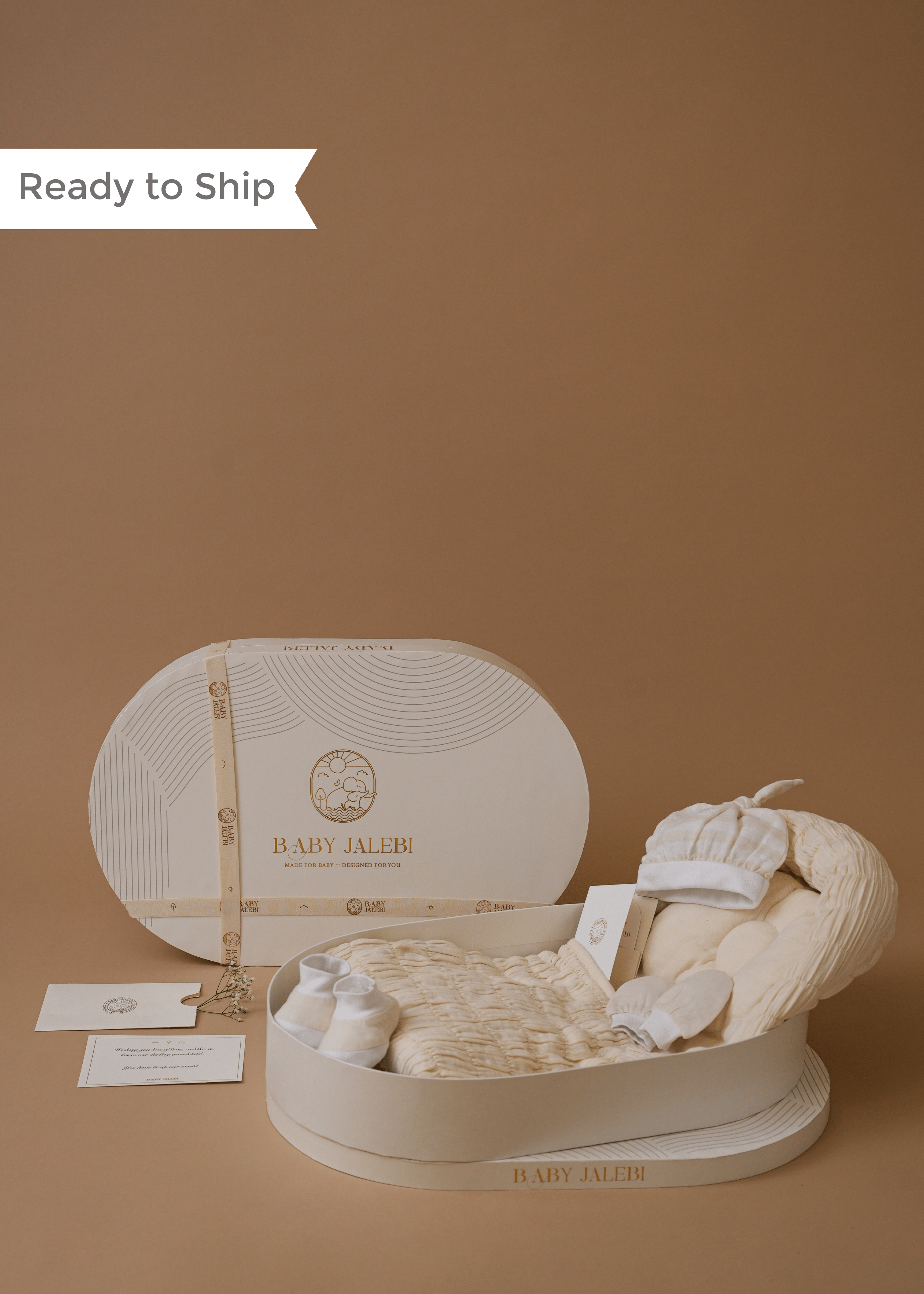 Baby Jalebi The Oval - Picture Perfect Gift Box - Ecru