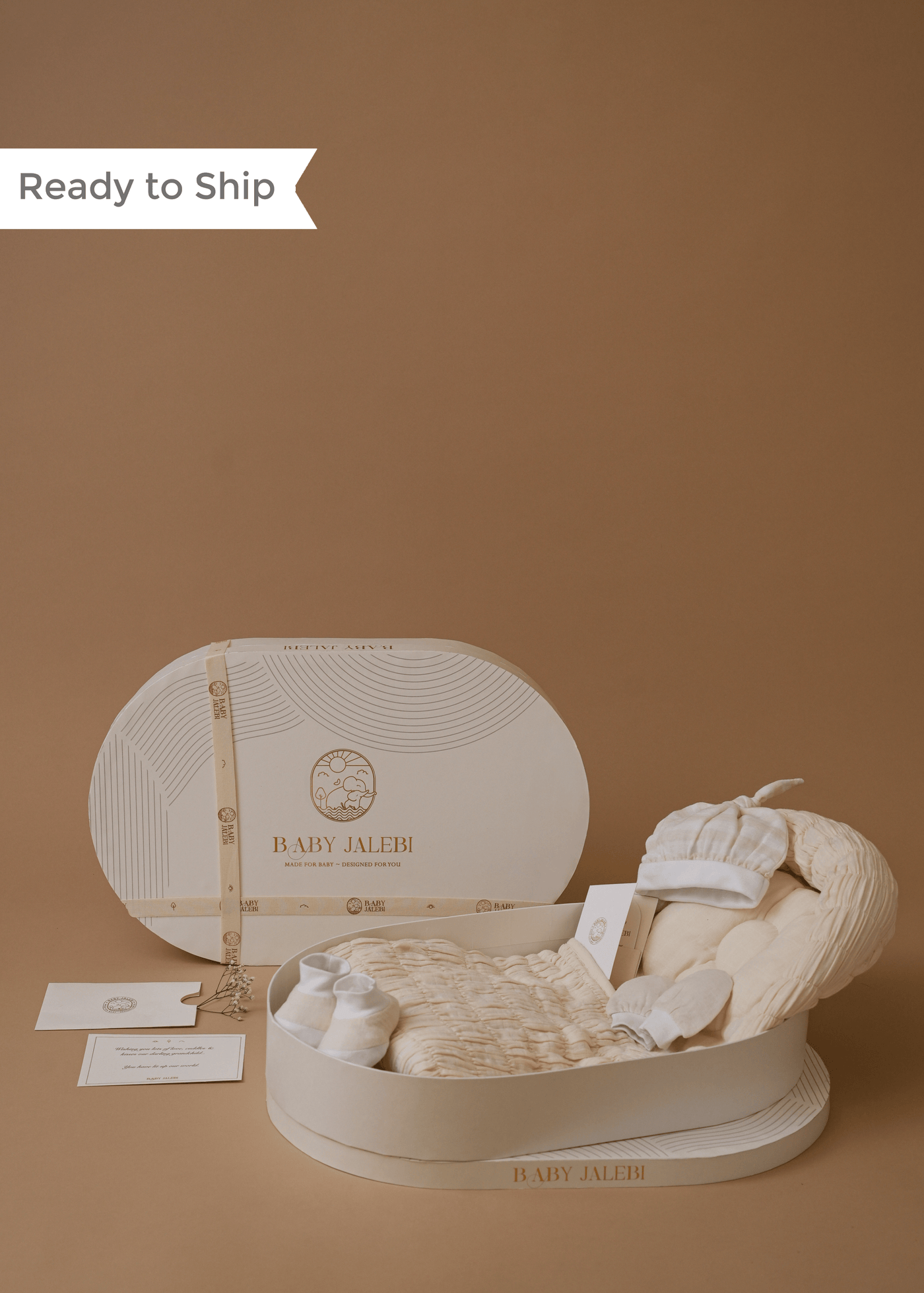 Baby Jalebi The Oval - Picture Perfect Gift Box - Ecru