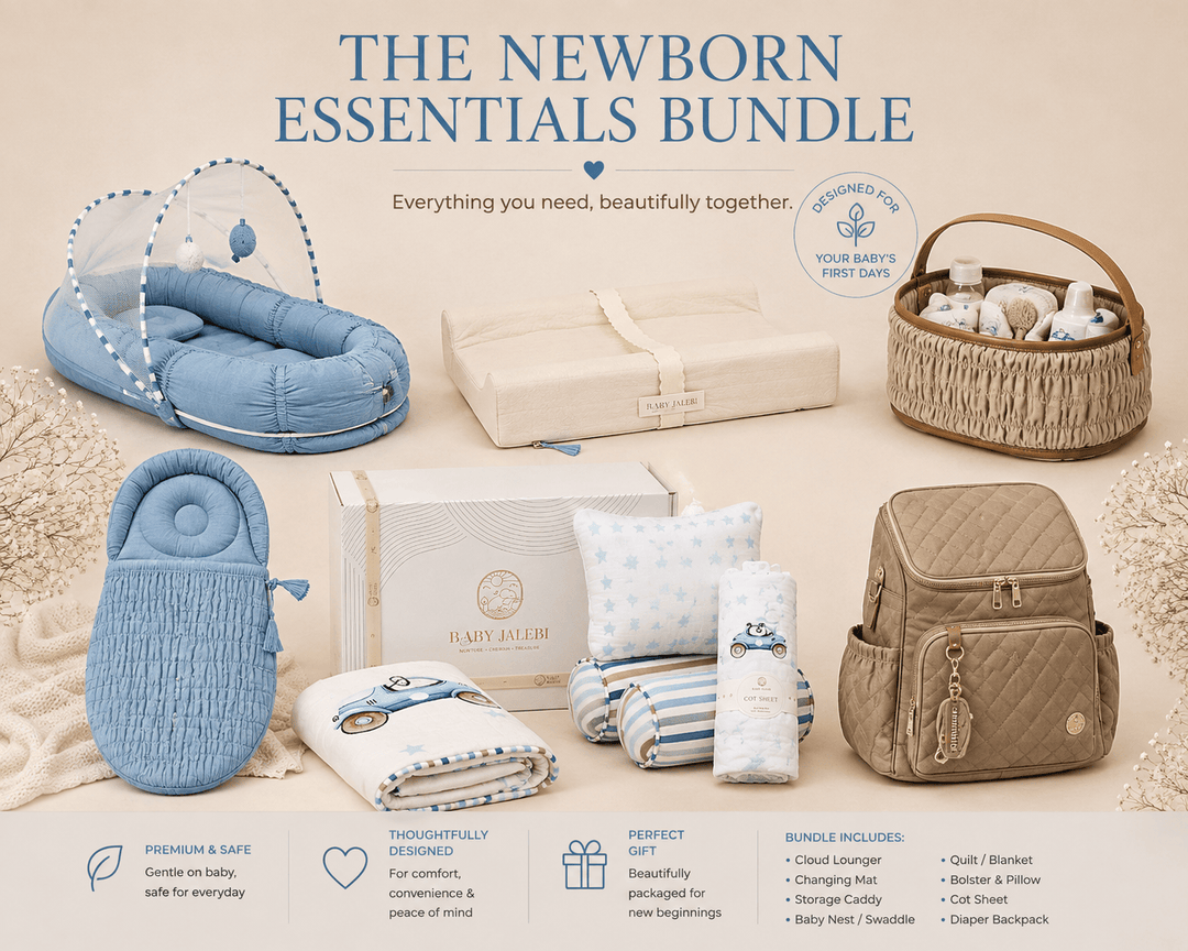 Baby Jalebi The Ultimate Newborn Essentials Bundle – Blue