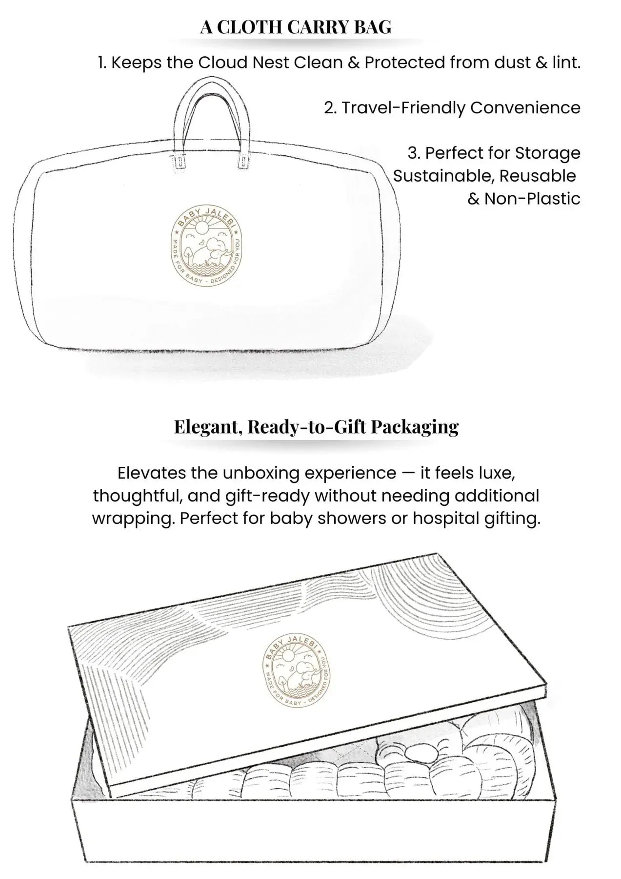 Baby Jalebi The Ultimate Newborn Essentials Bundle  - Ecru