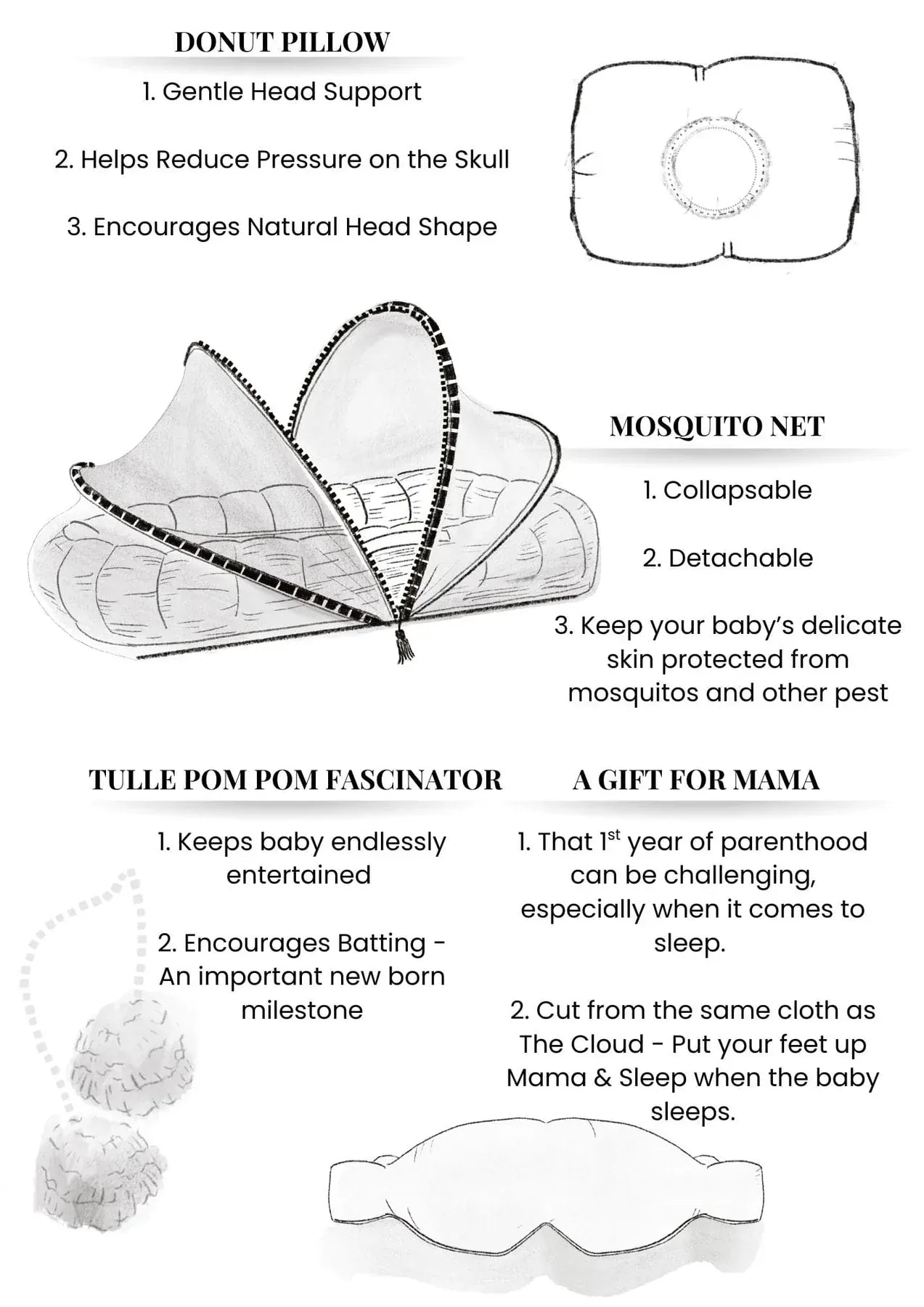 Baby Jalebi The Ultimate Newborn Essentials Bundle  - Ecru