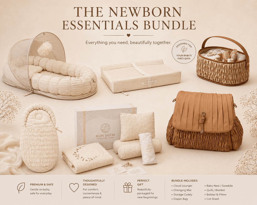 Baby Jalebi The Ultimate Newborn Essentials Bundle  - Ecru