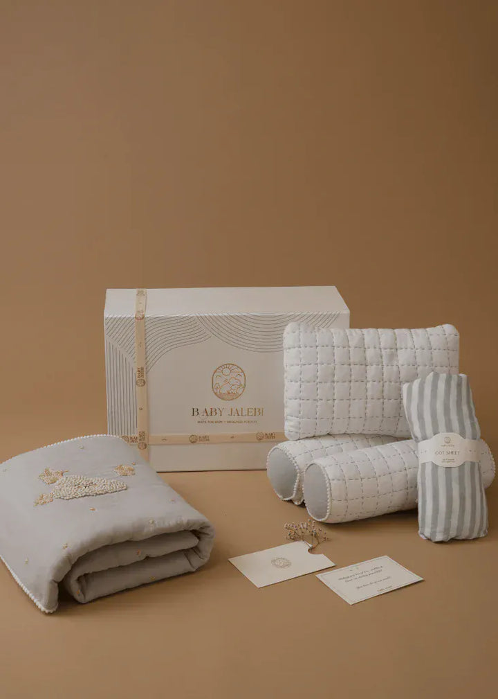 Baby Jalebi The Ultimate Newborn Essentials Bundle - Grey