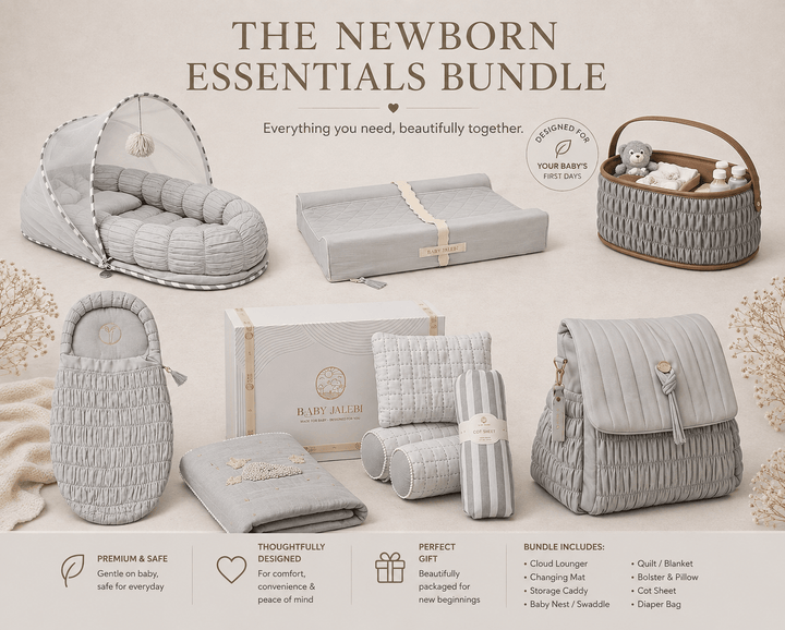 Baby Jalebi The Ultimate Newborn Essentials Bundle - Grey
