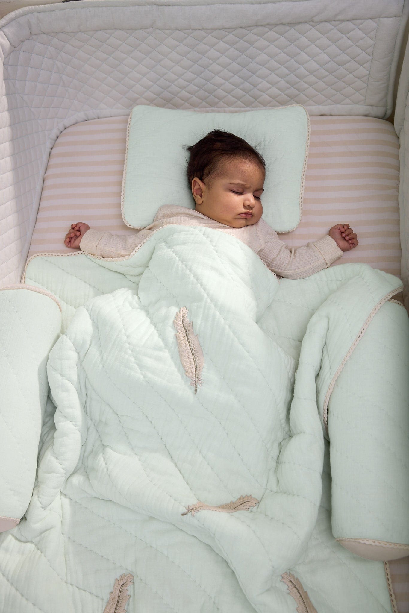 Plume Complete Cot Bedding Set with Bumper