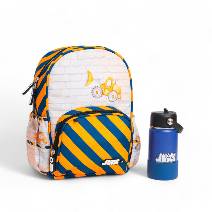 JUICE Construction Small Backpack + Bottle Set