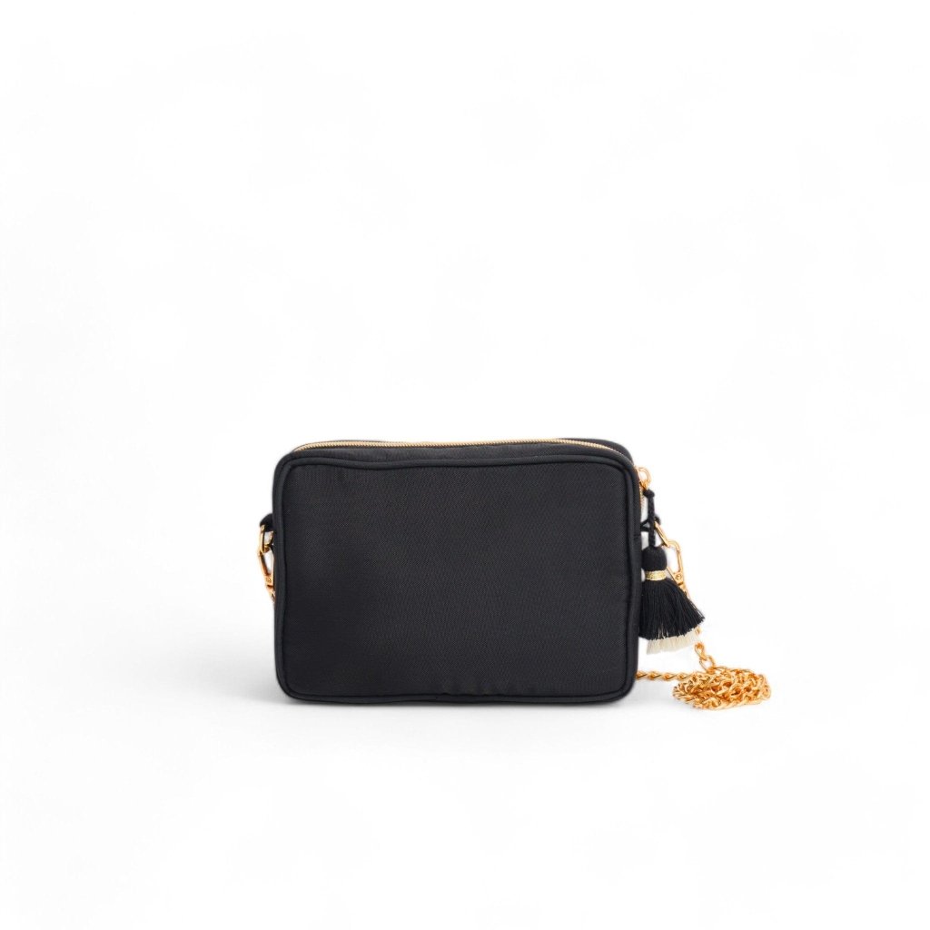 Moji Across Body Camera Bag - Jet Black - Baby Jalebi